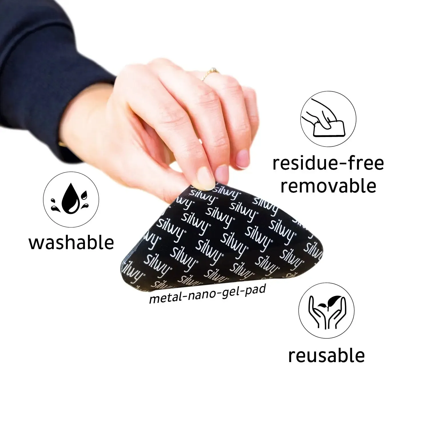 Metal-Nano-Gel-Pads (square) WHITE By Silwy