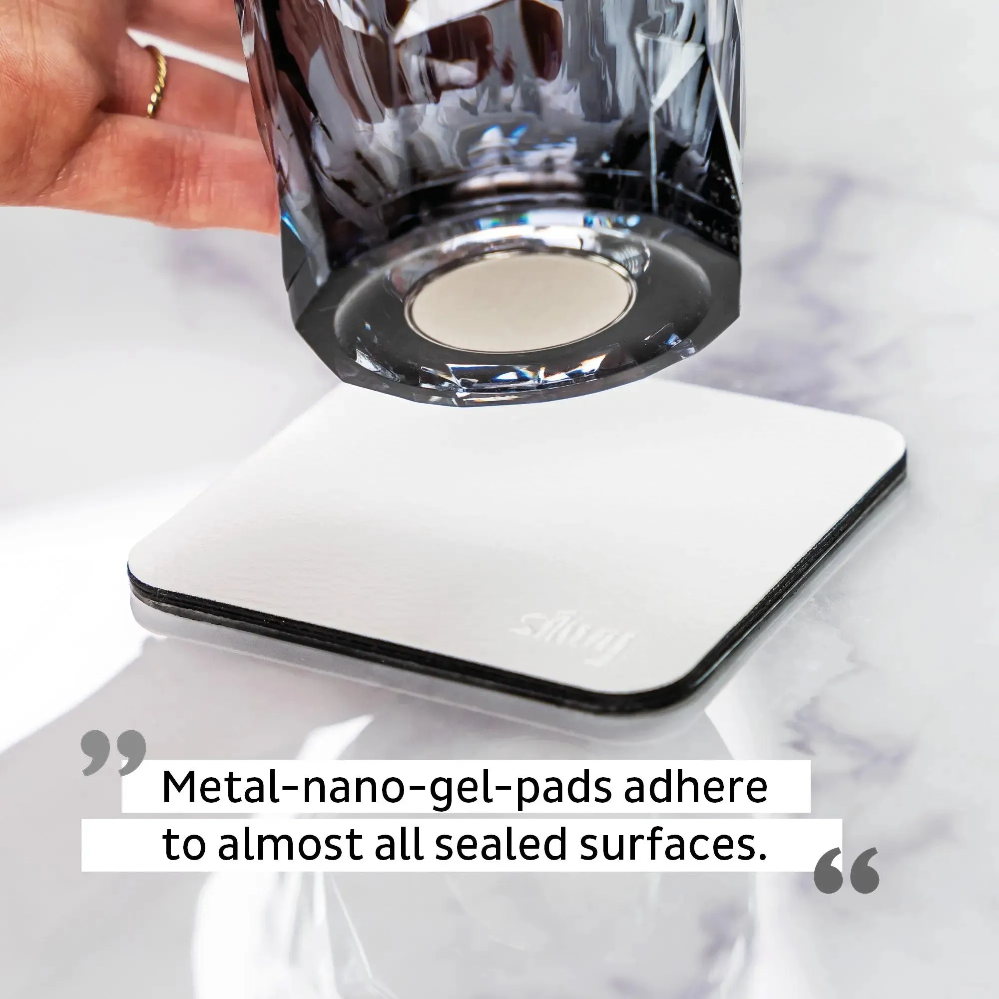 Metal-Nano-Gel-Pads (square) WHITE By Silwy