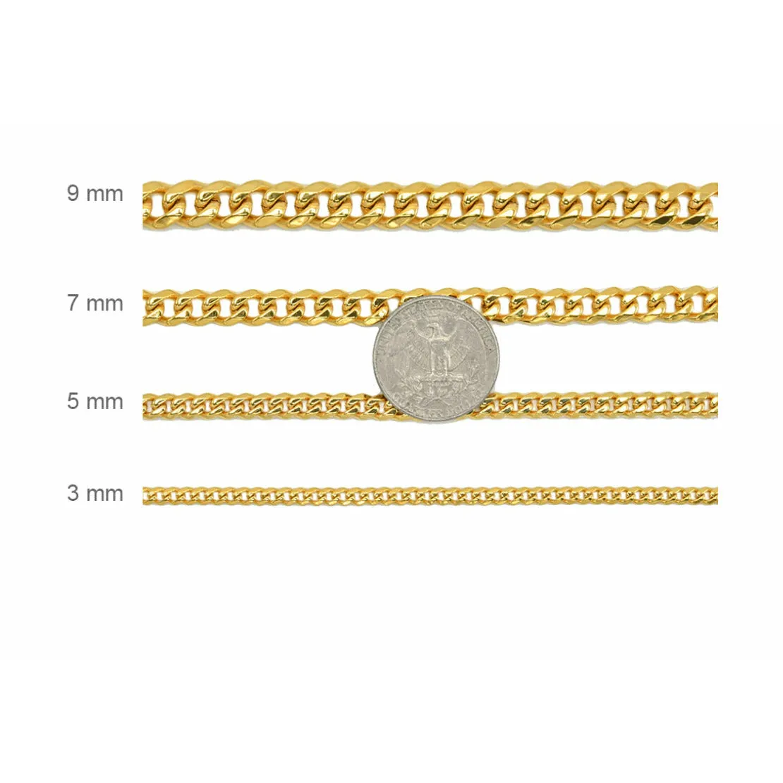 Miami Silver 3mm Link Chain