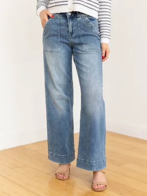 MICA Chathams Blue Super High Wide Leg