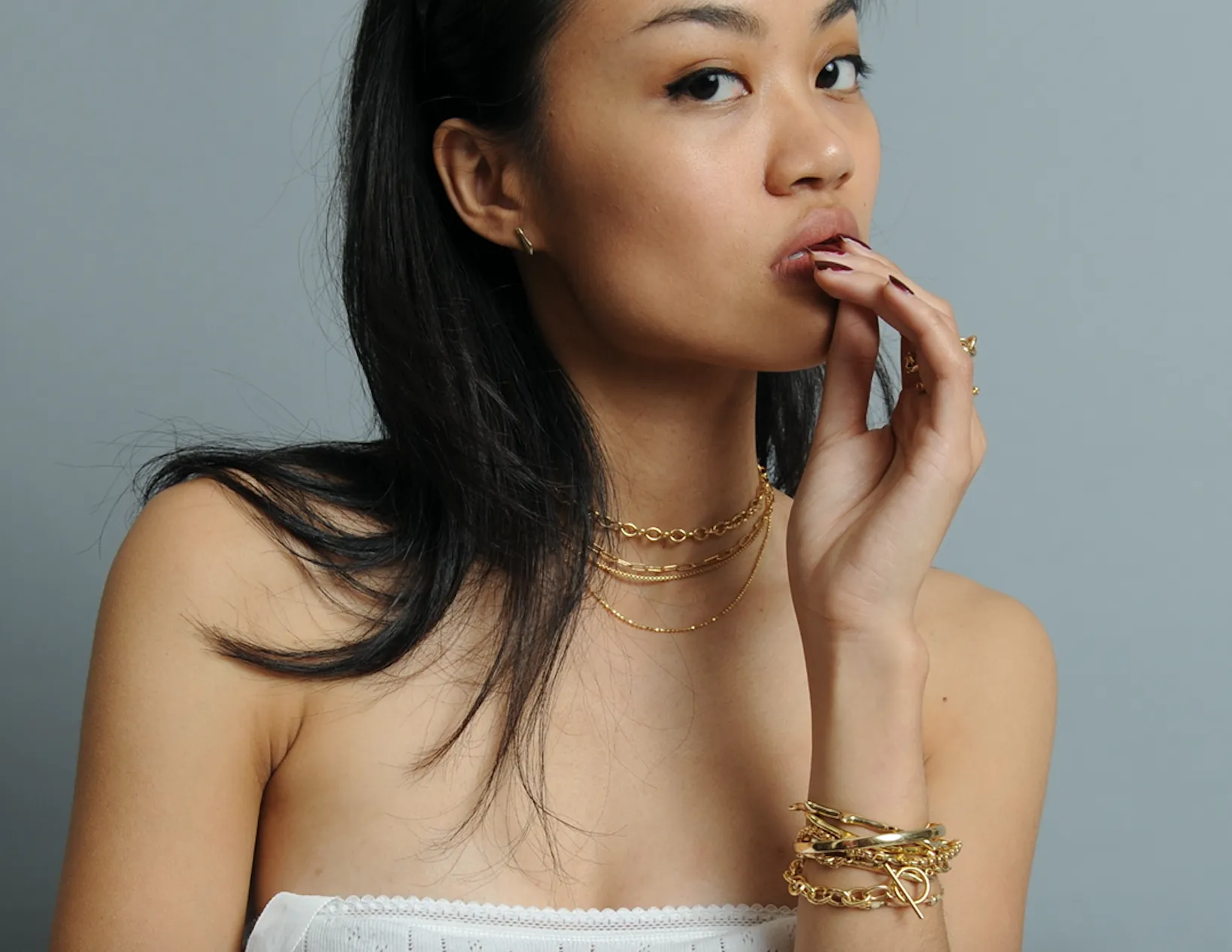 Micro Rectangle Chain Choker - 14K Gold Filled