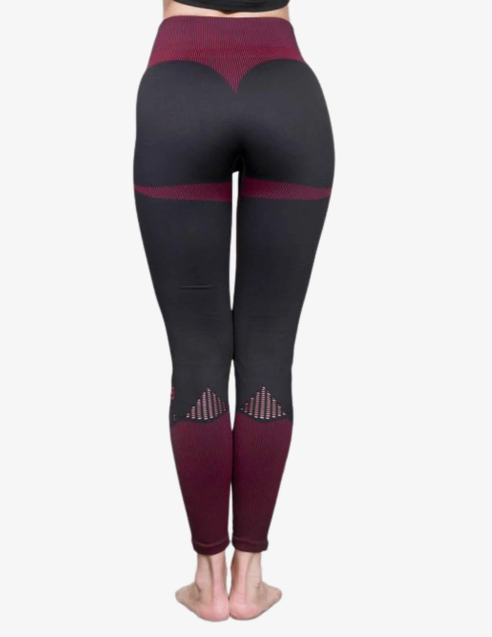 MINERVA Seamless Legging High Waist – Black / Red