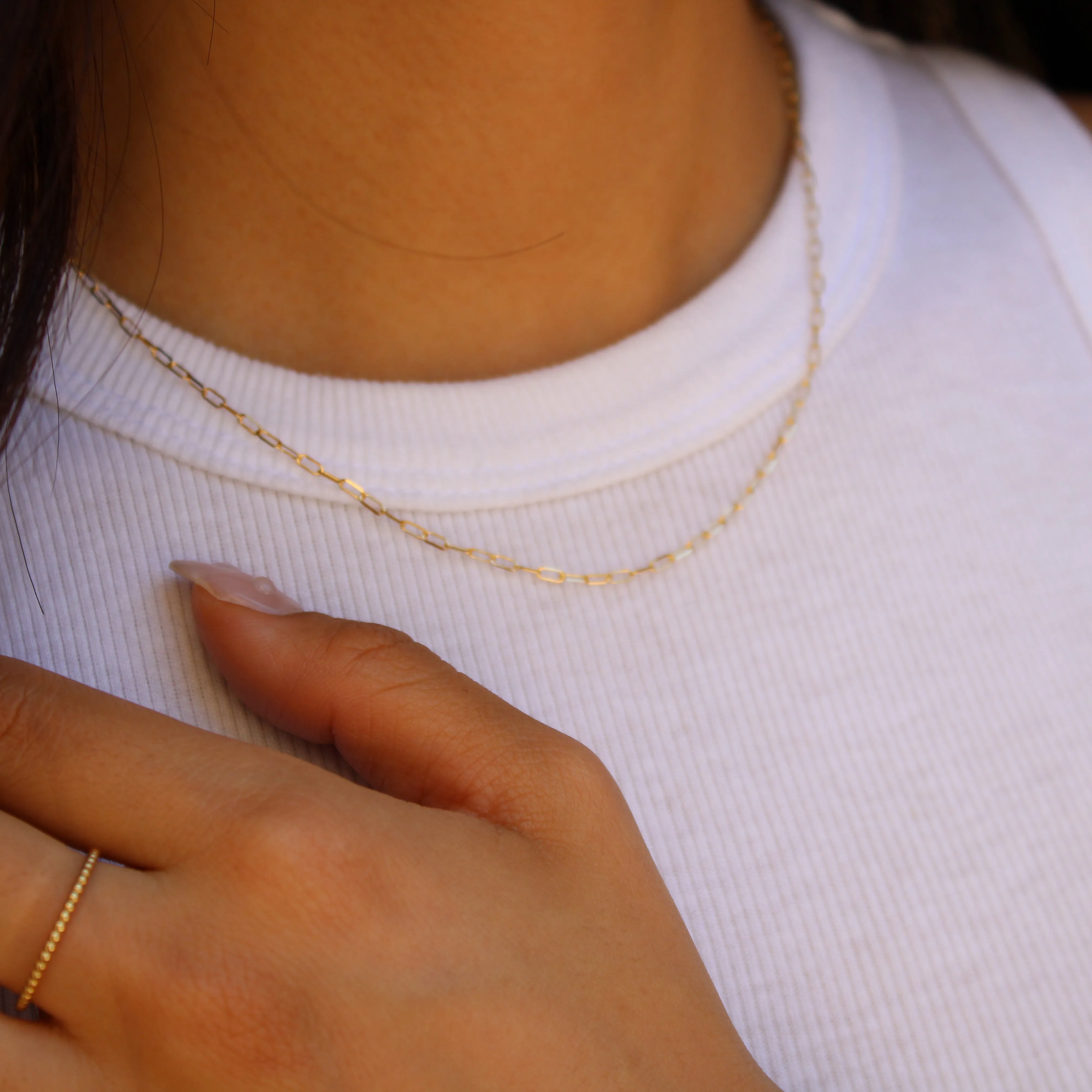 Mini Paperclip Chain Necklace