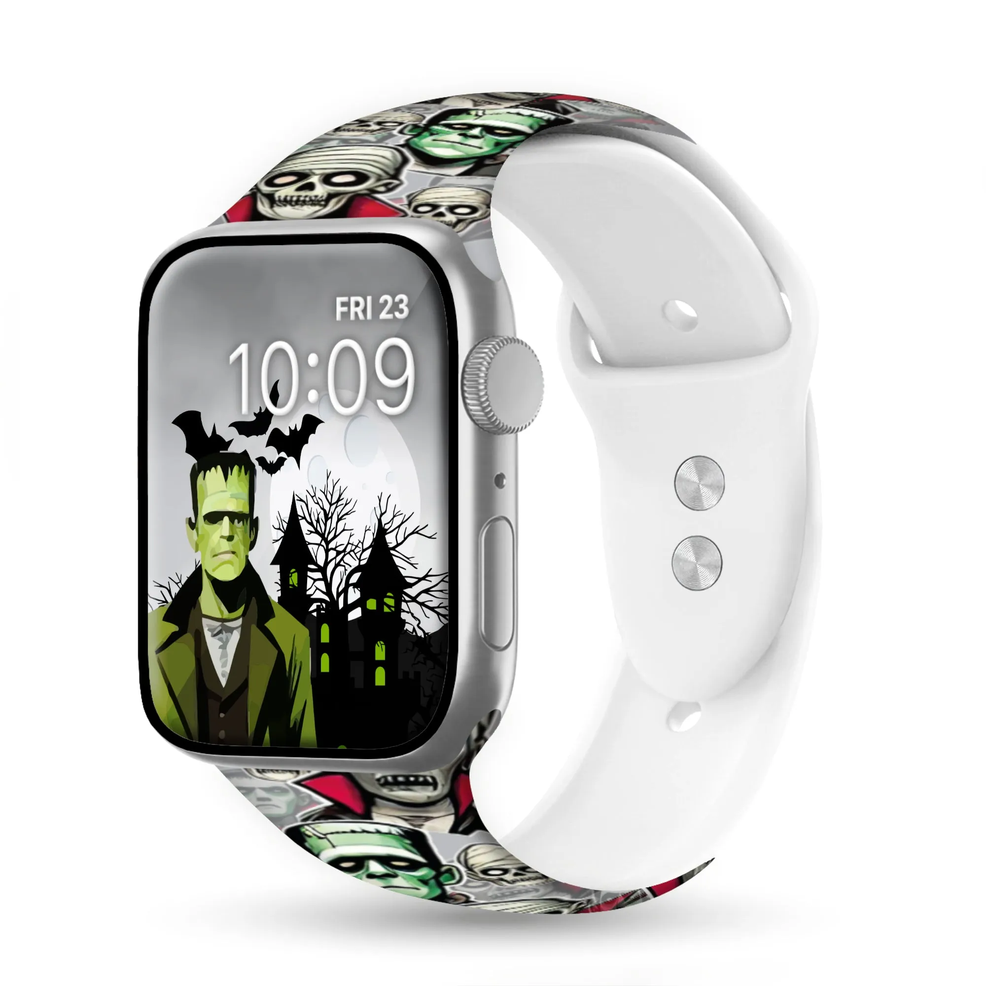 Monster Mash Madness Print | Silicone Watch Band for Apple Watch ®   Watch Face Incl.
