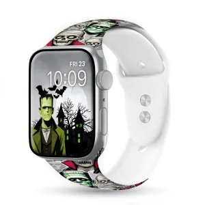 Monster Mash Madness Print | Silicone Watch Band for Apple Watch ®   Watch Face Incl.