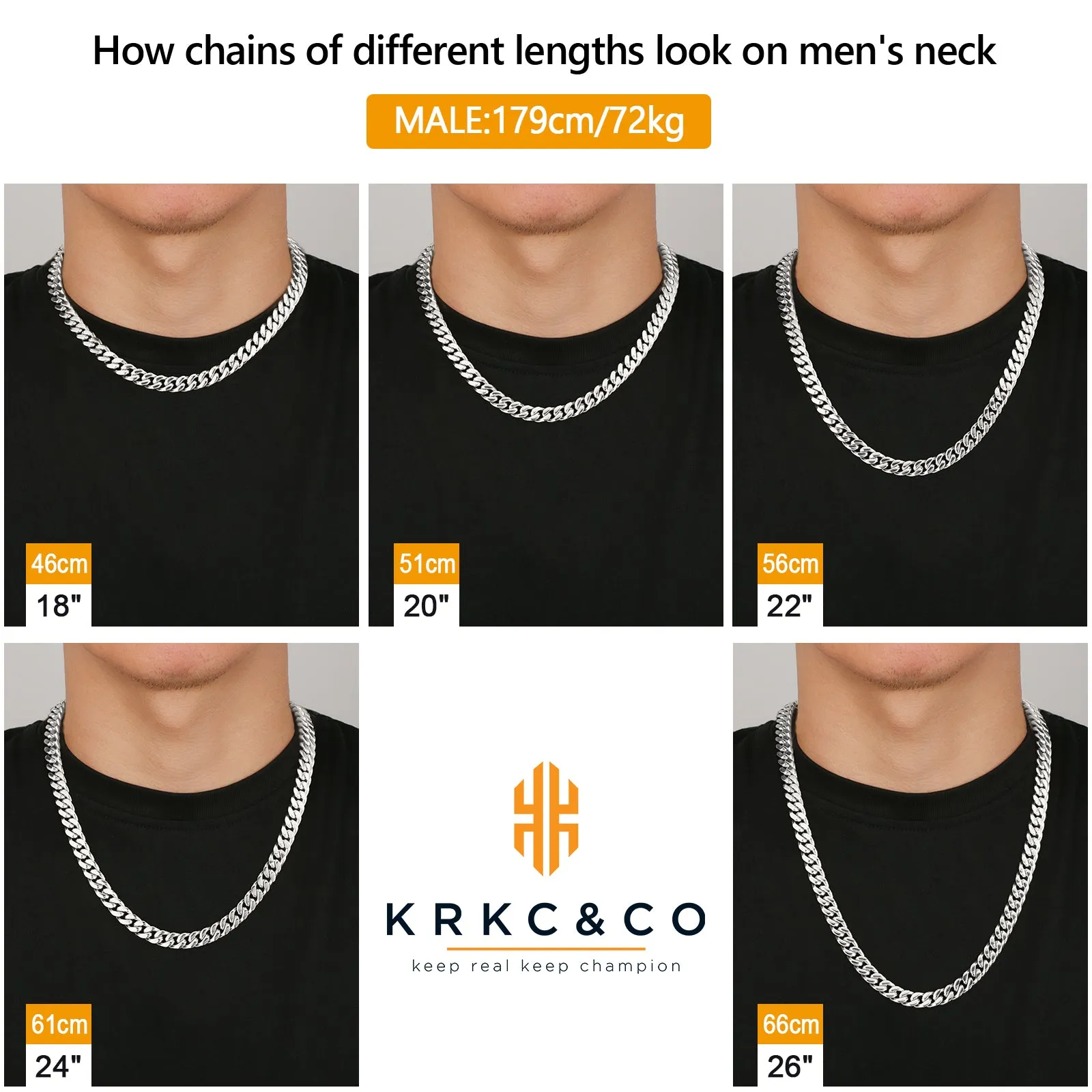 NEW | 10mm Curb Chain Necklace with Hook Buckle Clasp in 925 Sterling Silver