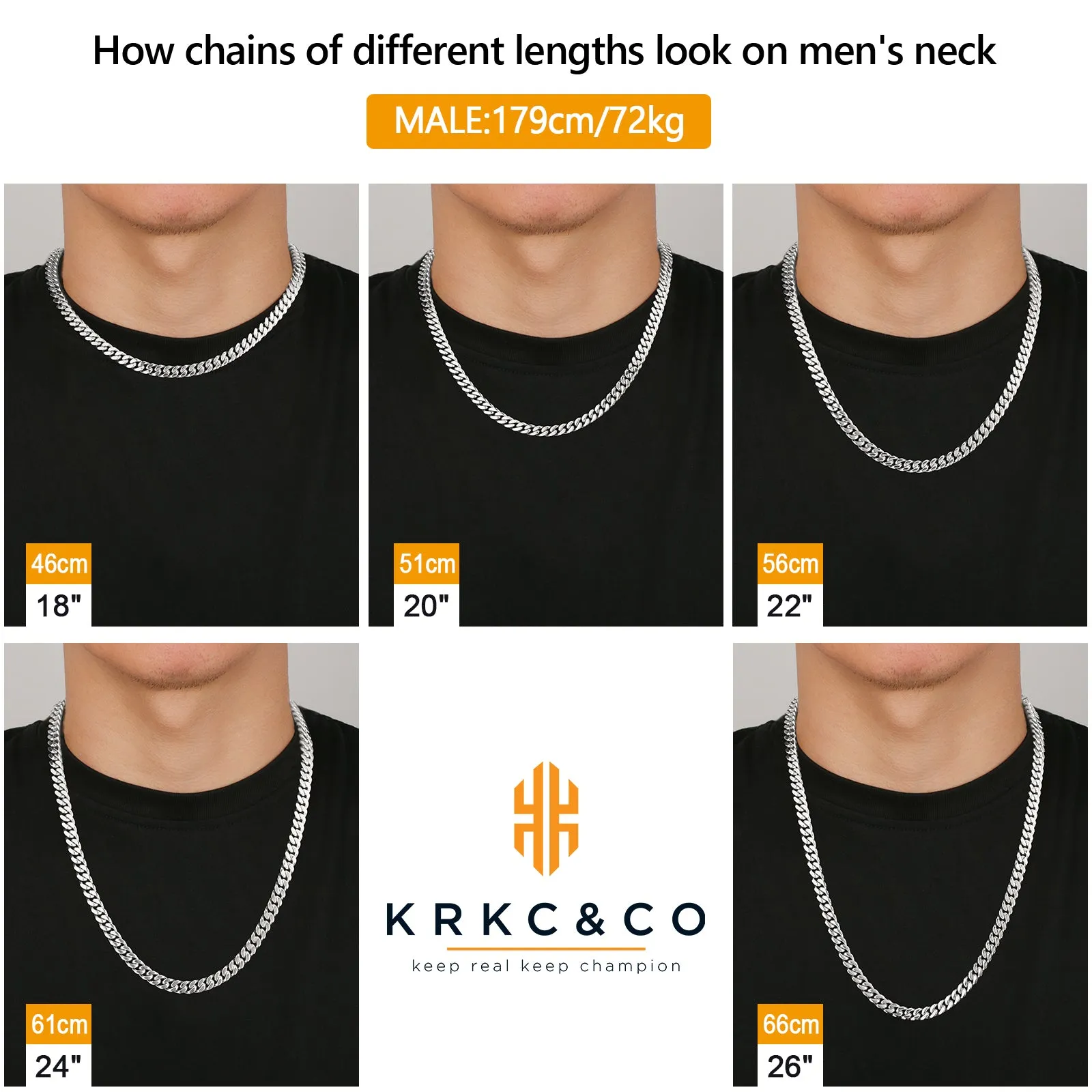 NEW | 8mm Curb Chain Necklace with Hook Buckle Clasp in 925 Sterling Silver