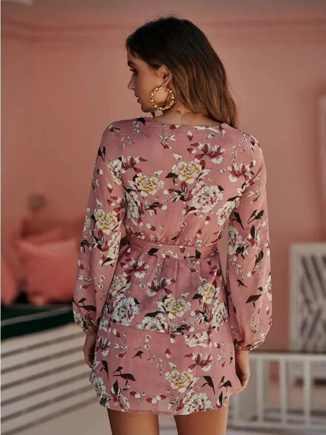 New Floral Waist Dress