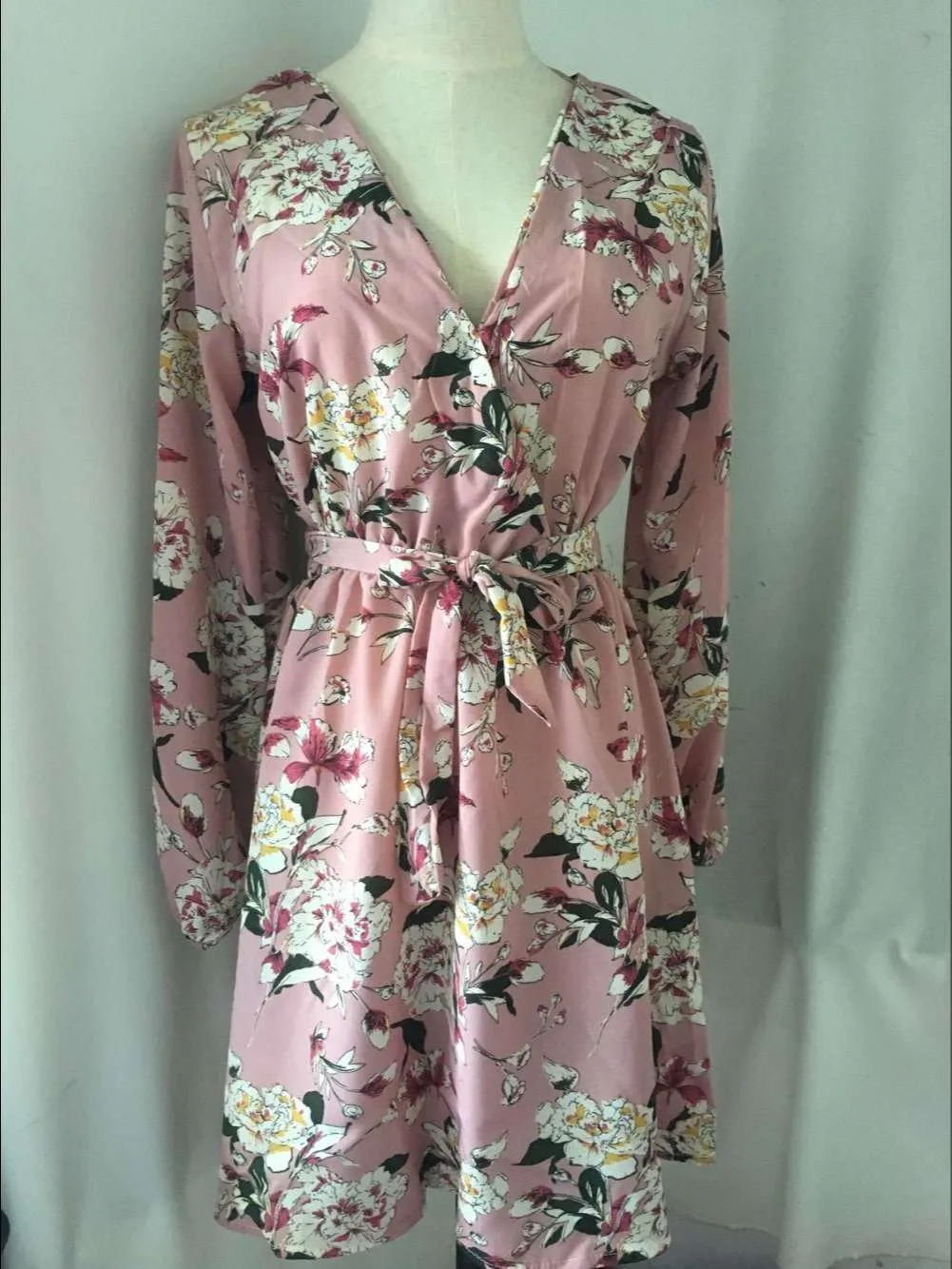 New Floral Waist Dress