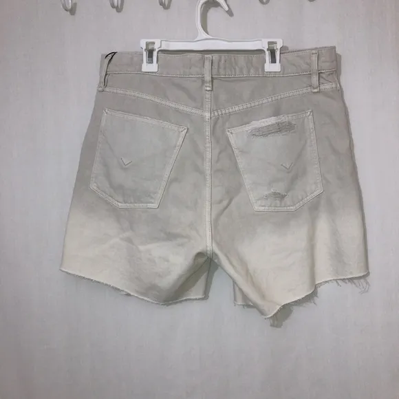 NWT Hudson Devon Highrise Distressed Boyfriend Shorts In  Peyote Dip Dye Size 31
