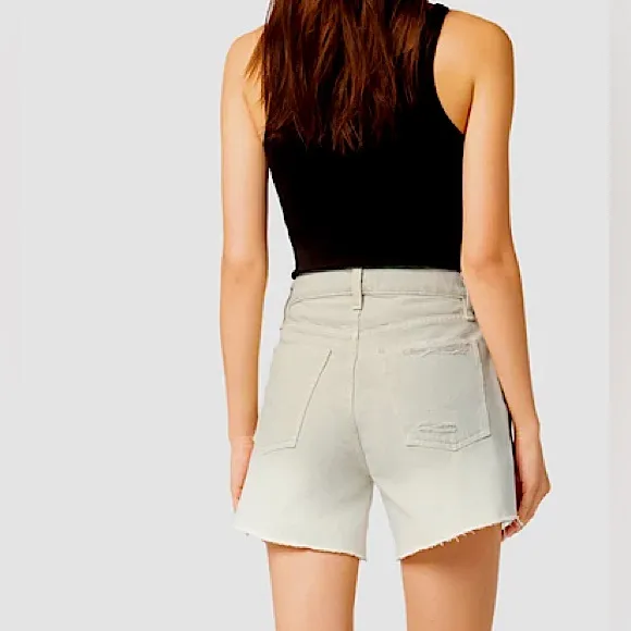 NWT Hudson Devon Highrise Distressed Boyfriend Shorts In  Peyote Dip Dye Size 31