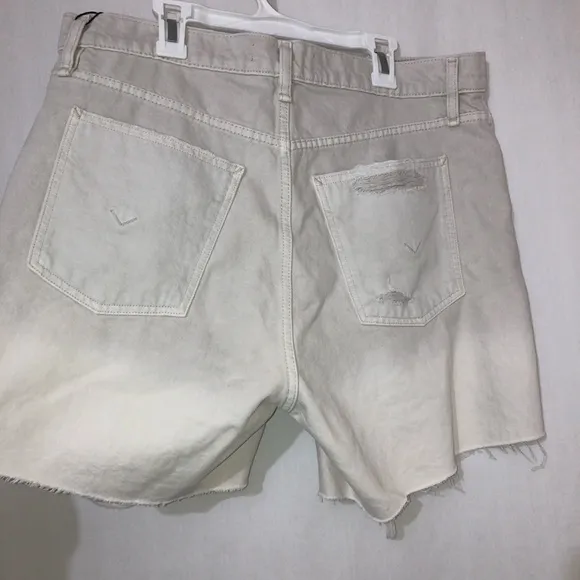 NWT Hudson Devon Highrise Distressed Boyfriend Shorts In  Peyote Dip Dye Size 31