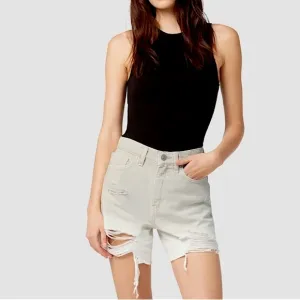 NWT Hudson Devon Highrise Distressed Boyfriend Shorts In  Peyote Dip Dye Size 31