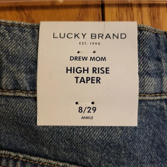 NWT Lucky Brand Drew Mom High Rise Taper Jeans Size 8/29
