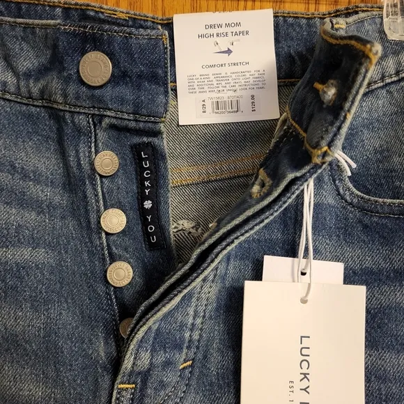 NWT Lucky Brand Drew Mom High Rise Taper Jeans Size 8/29