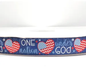 One Nation Under God USDR Ribbon - 7/8 Inch