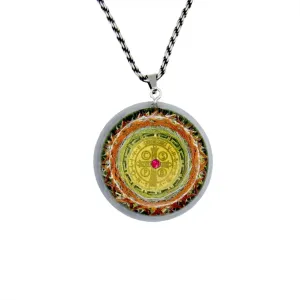 Orgonite Protection Necklace with Saint Benedict Medal wit the 7 Mystical Metals