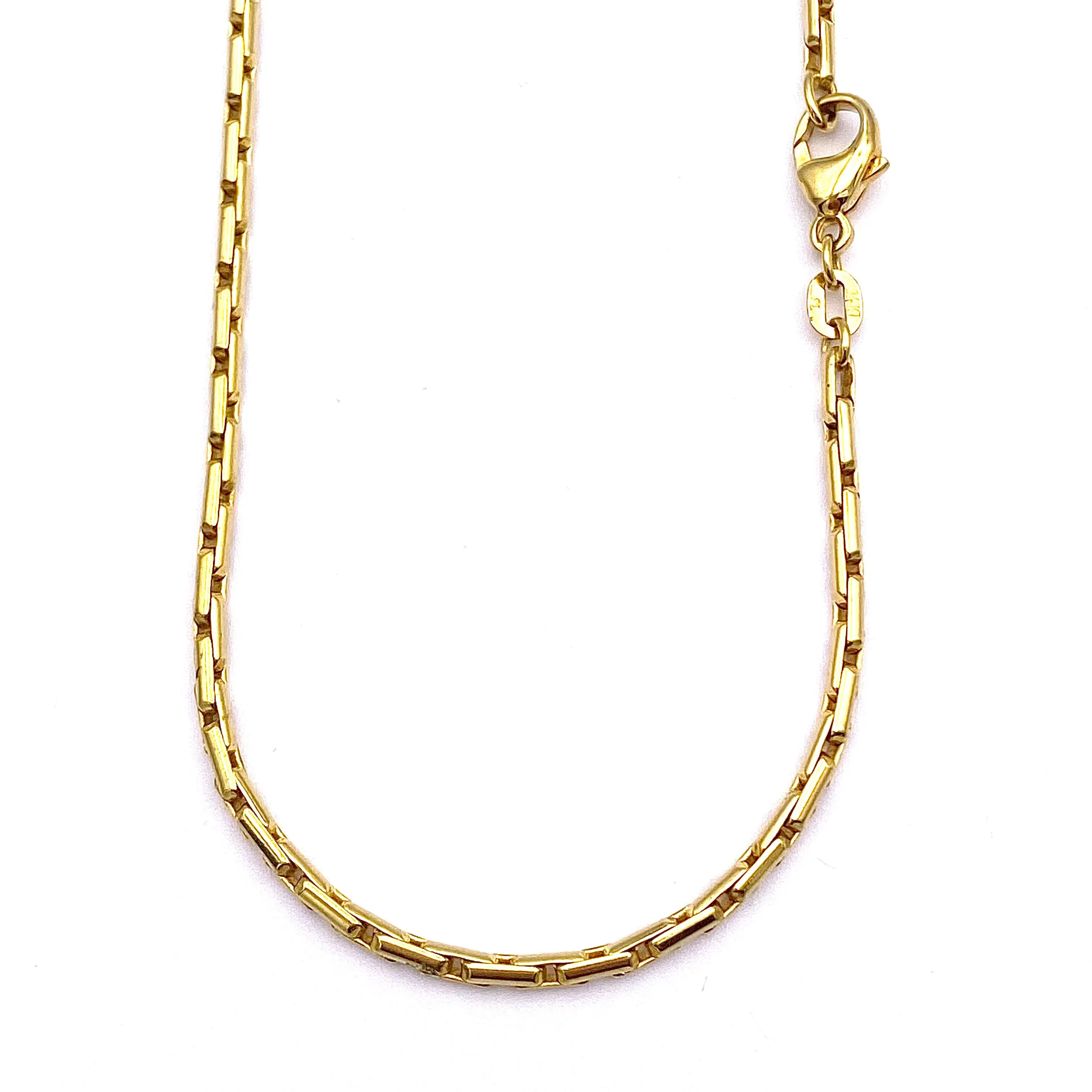 Oval Cable Necklace, 14k Gold