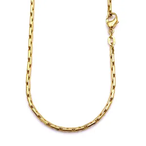 Oval Cable Necklace, 14k Gold