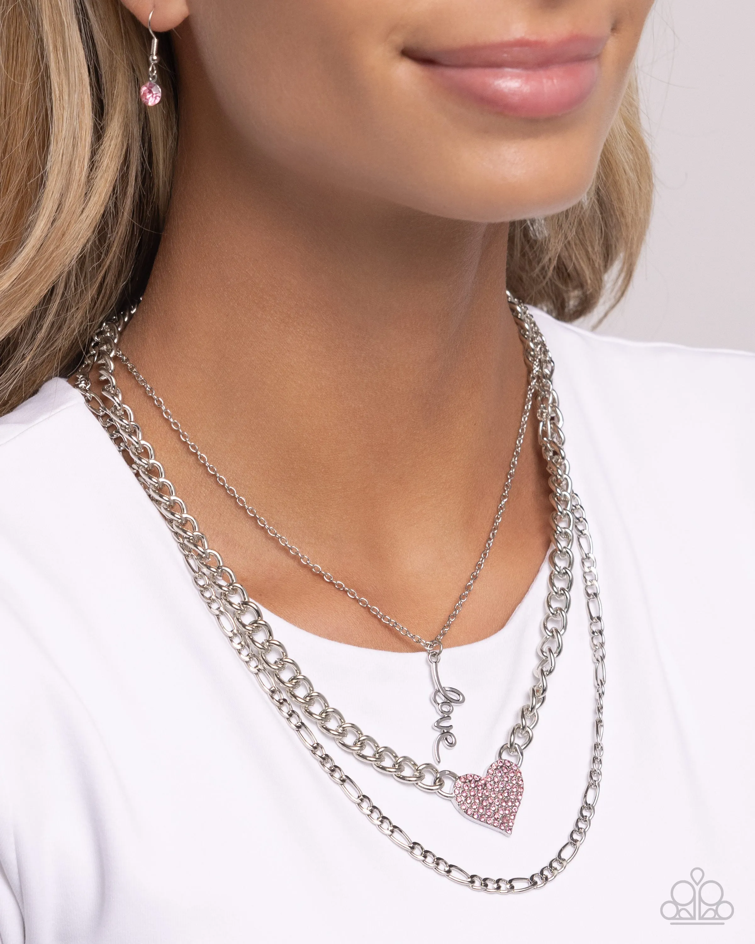 Paparazzi Luxurious Love Necklace Pink