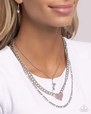 Paparazzi Luxurious Love Necklace Pink