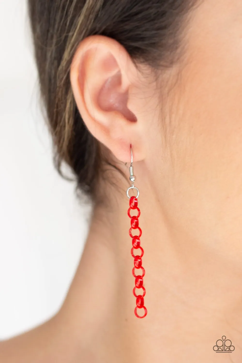 Paparazzi Turn Up the Volume Necklace Red