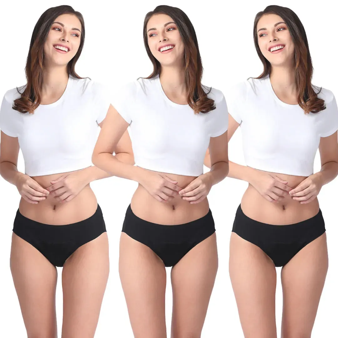 Period Panties For Stain Free Period | Hipster Fit | Use with Pad For Hygiene | Prevents Front & Back Stains