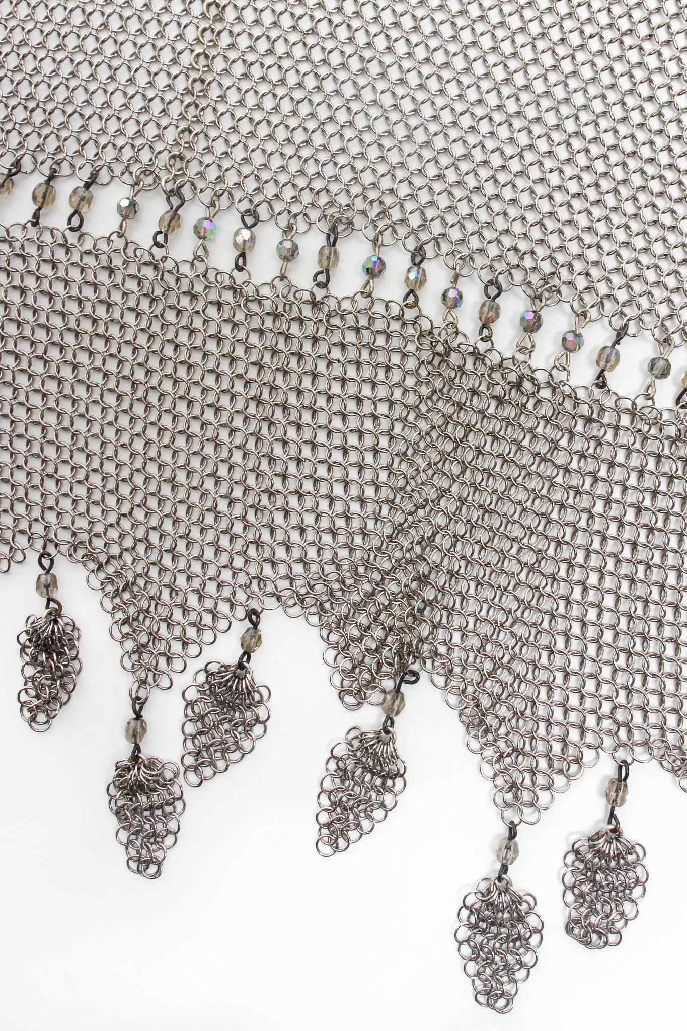 Pewter Mesh High Neck Keyhole Halter