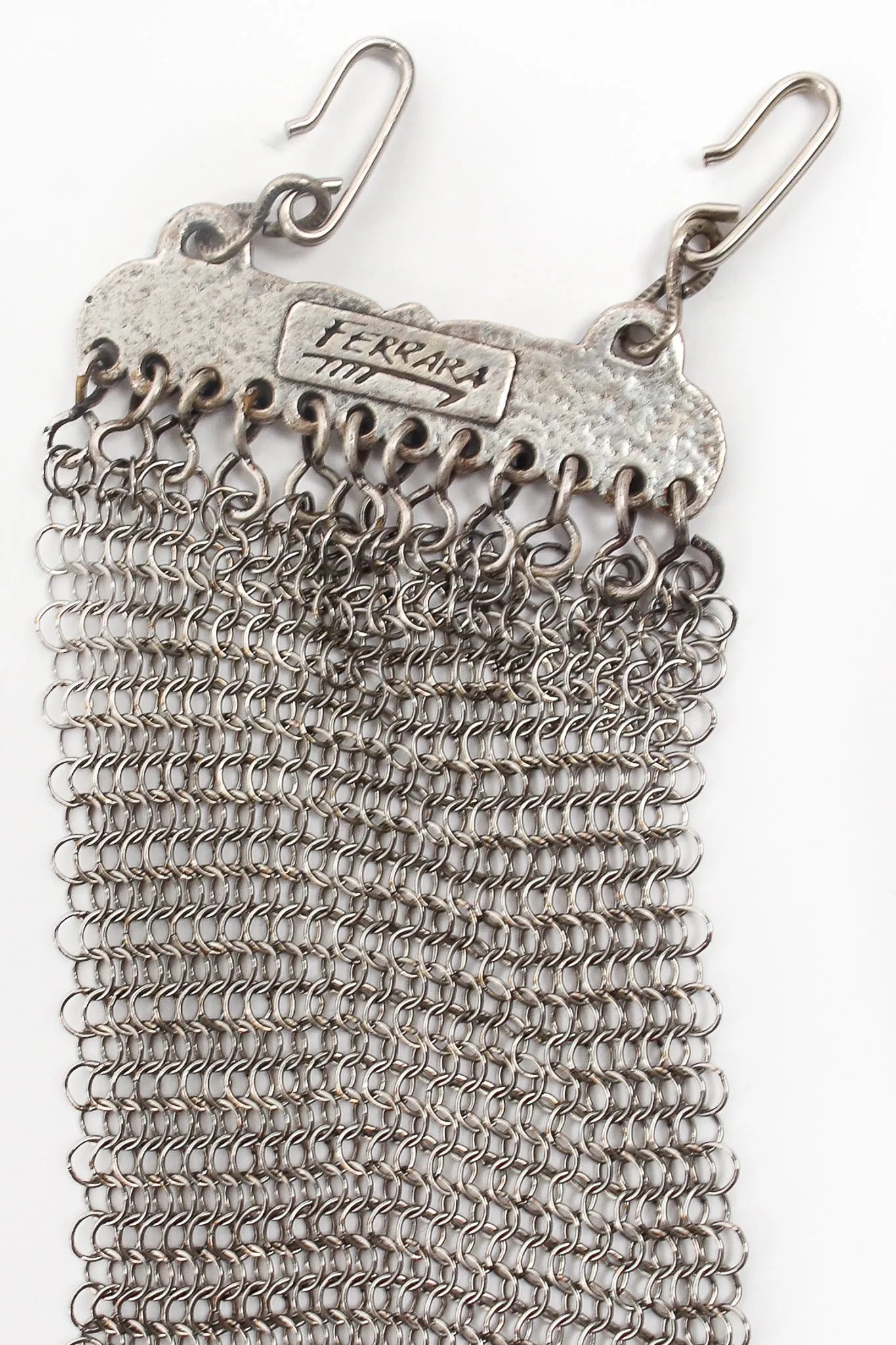 Pewter Mesh High Neck Keyhole Halter