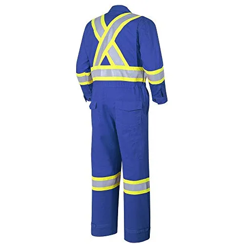 Pioneer CSA UL ARC 2 Lightweight Flame Resistant Work Coverall, Hi Vis Premium Cotton Nylon, Action Back