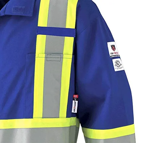 Pioneer CSA UL ARC 2 Lightweight Flame Resistant Work Coverall, Hi Vis Premium Cotton Nylon, Action Back