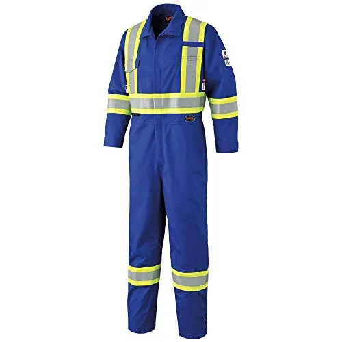 Pioneer CSA UL ARC 2 Lightweight Flame Resistant Work Coverall, Hi Vis Premium Cotton Nylon, Action Back