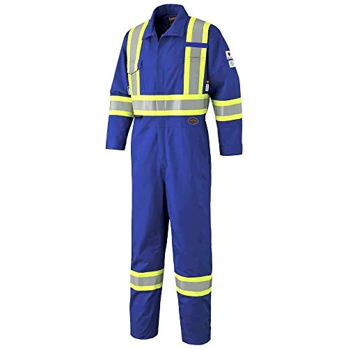 Pioneer CSA UL ARC 2 Lightweight Flame Resistant Work Coverall, Hi Vis Premium Cotton Nylon, Action Back