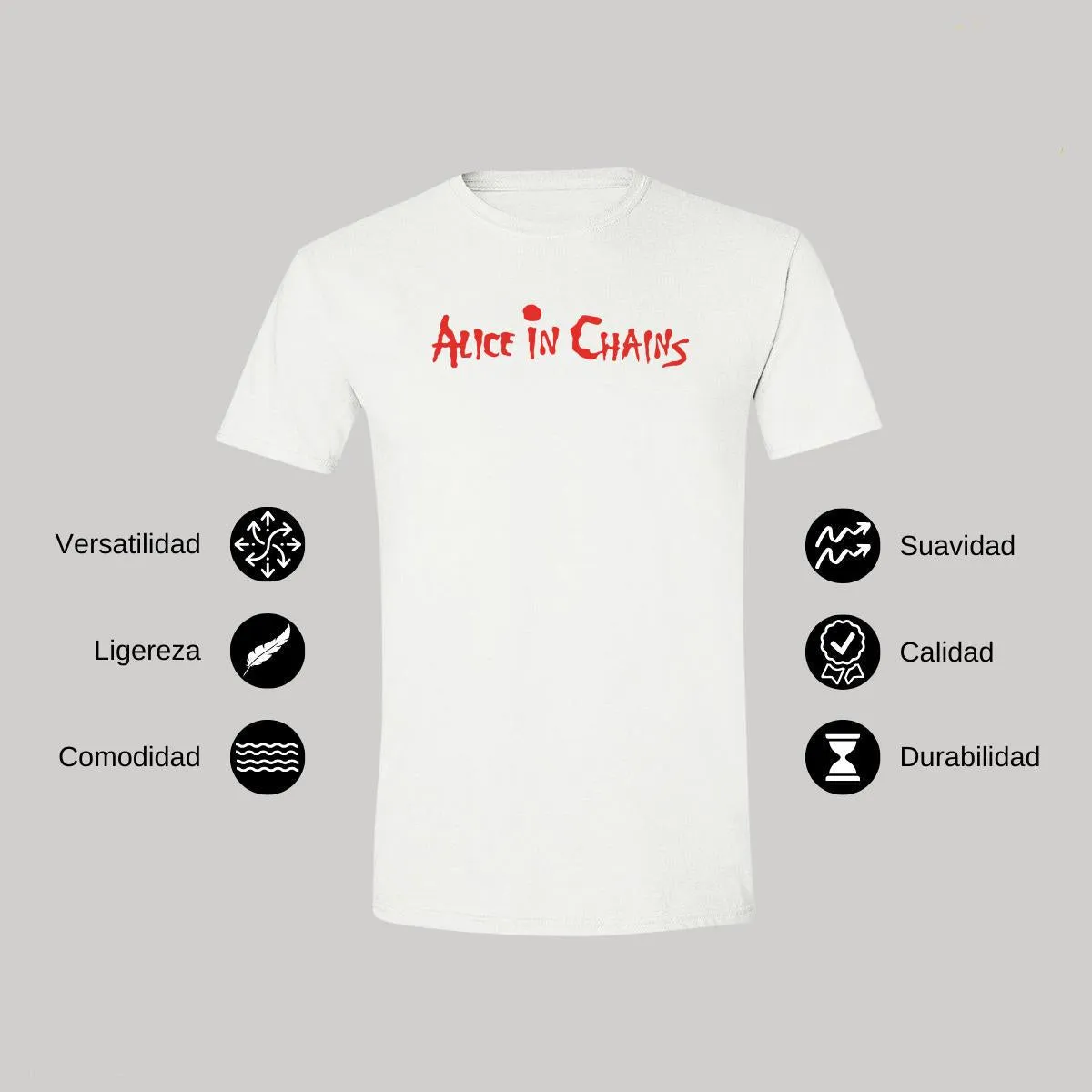 Playera Hombre Rock Alice in chains Logo 845B