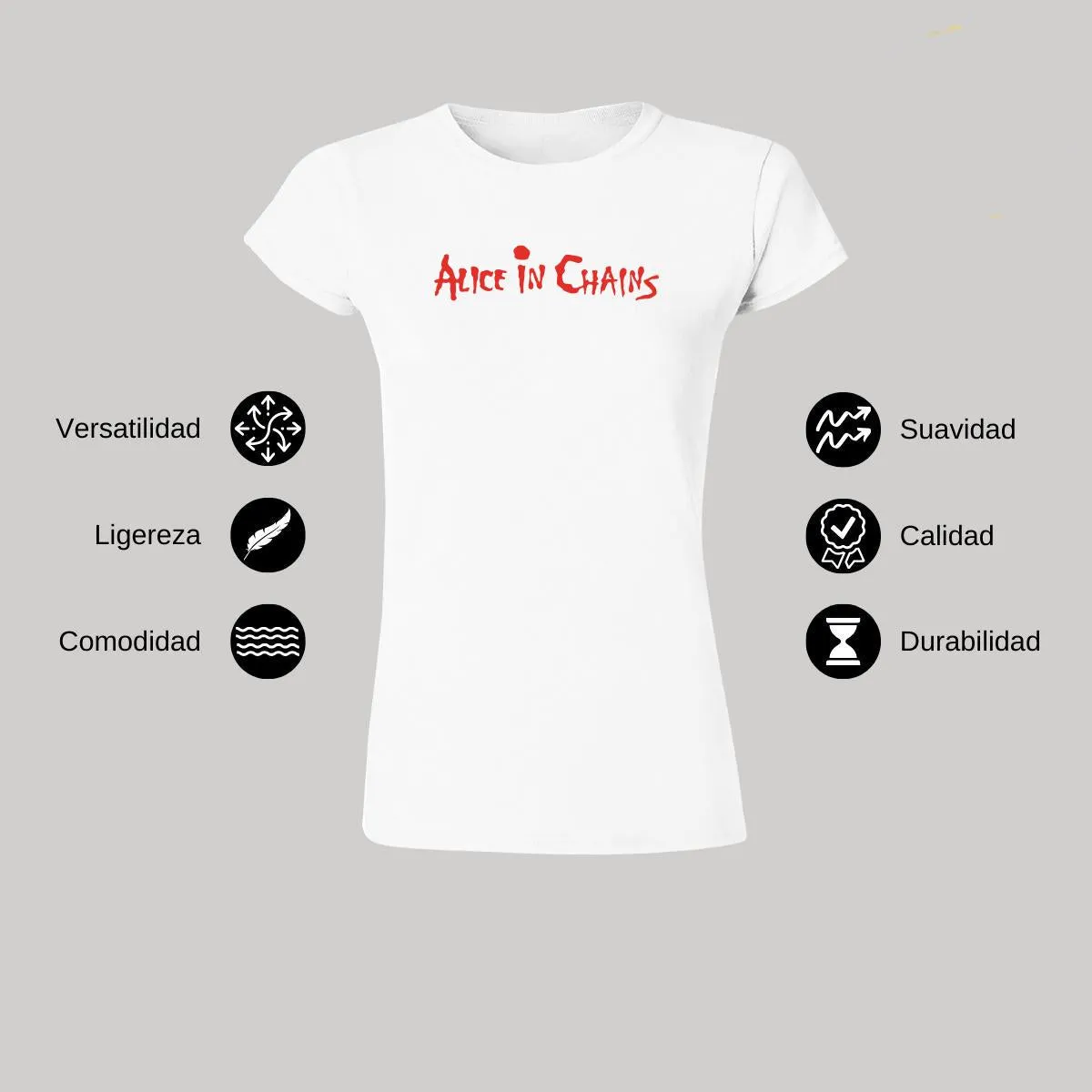 Playera Mujer Rock Alice in chains Logo 845B