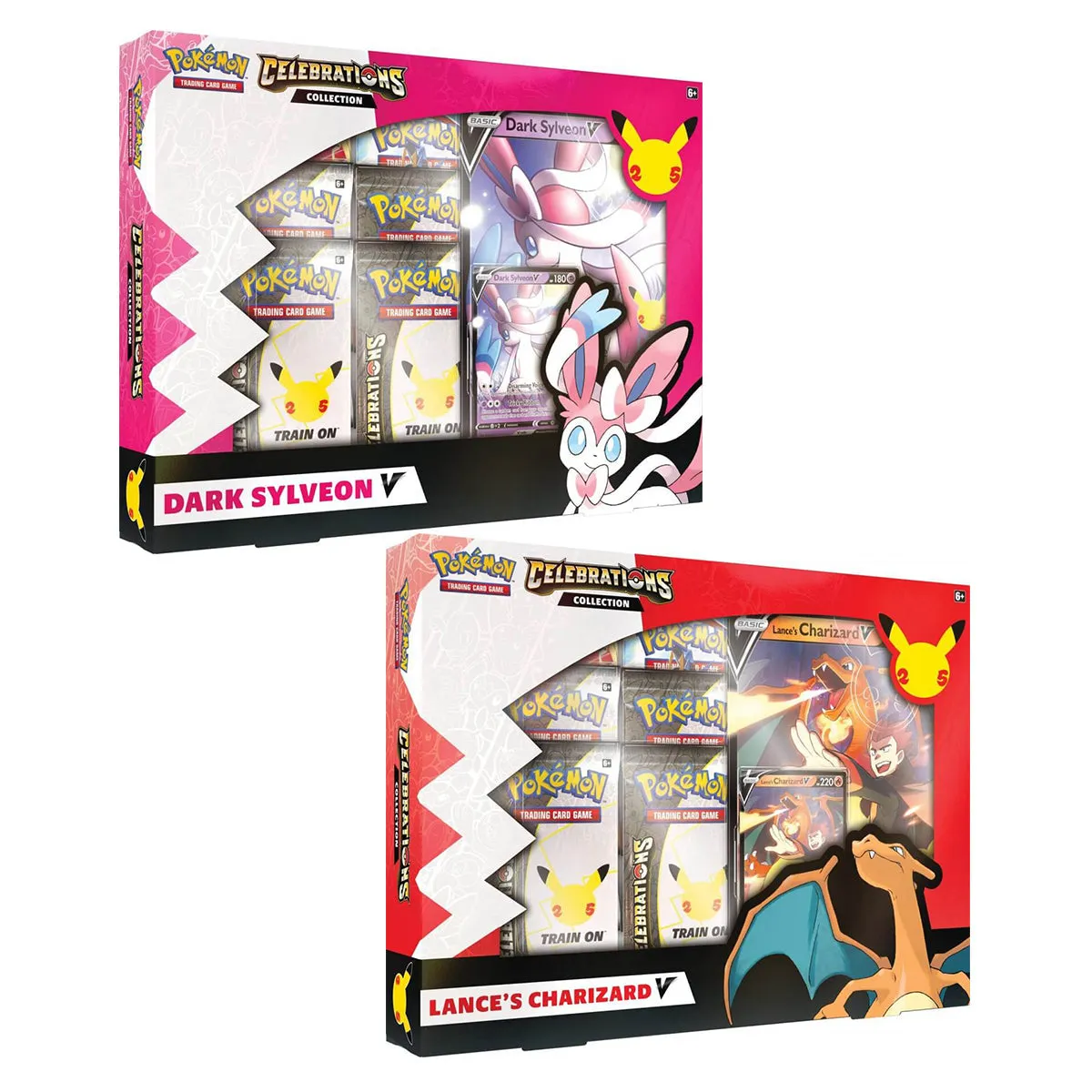 POKEMON  Celebrations Collections V Box Lance's Charizard V and Dark Sylveon V (Pair)