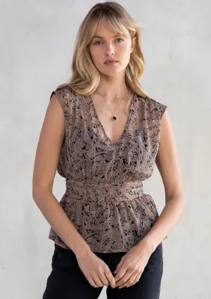 Polly Sheer Paisley Top