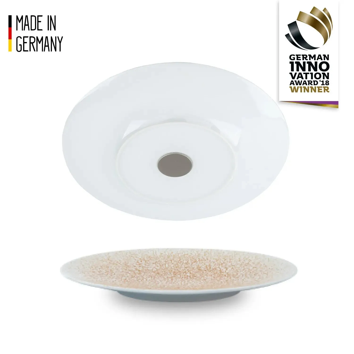 Porcelain Magnetic Breakfast Plates APRICOT by Silwy