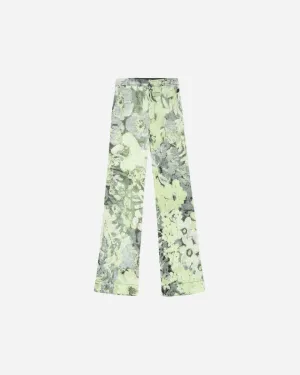 Printed Mid Waist Pants - Margarita