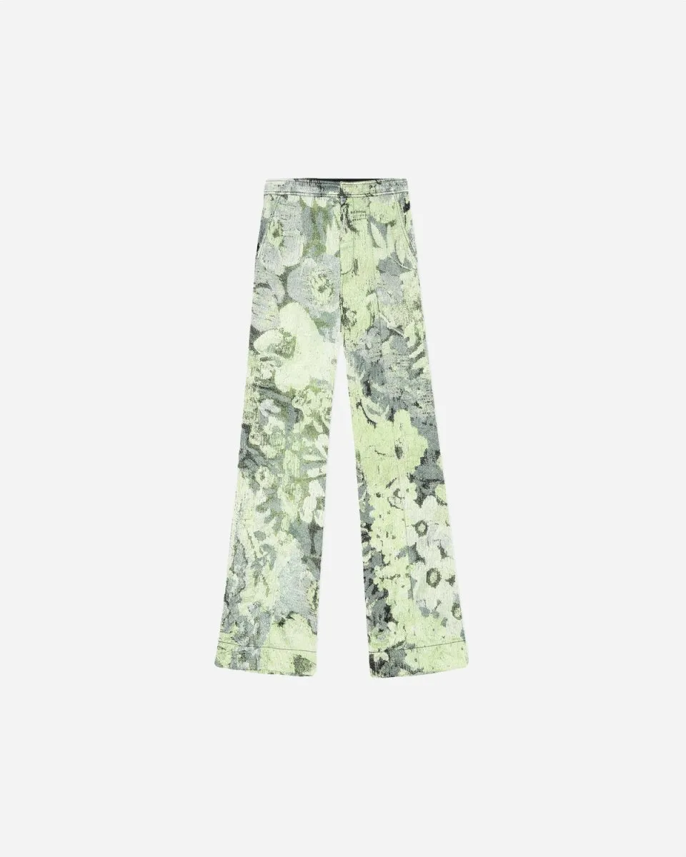 Printed Mid Waist Pants - Margarita