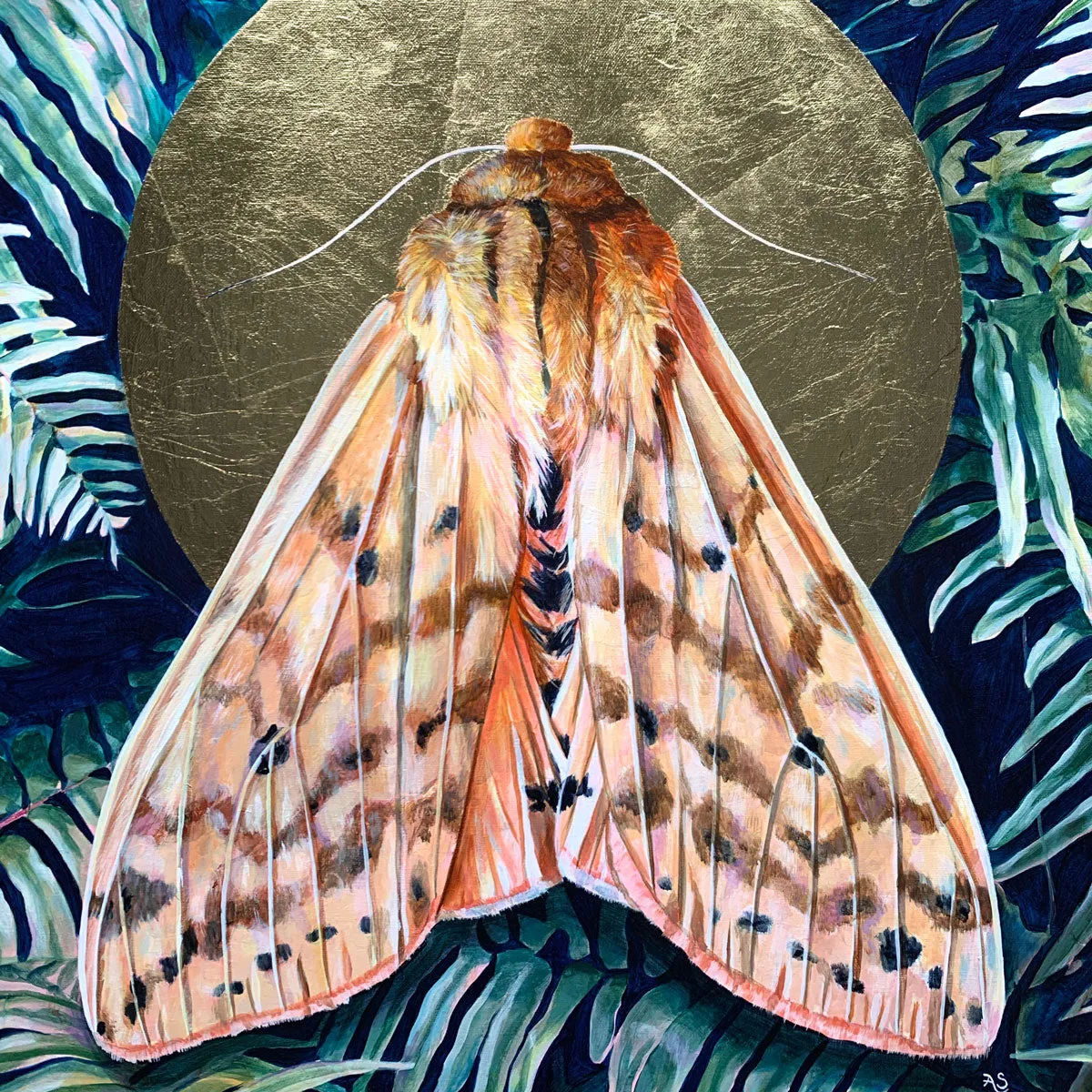 "Ephemeral" Isabella Tiger Moth Painting 20x24
