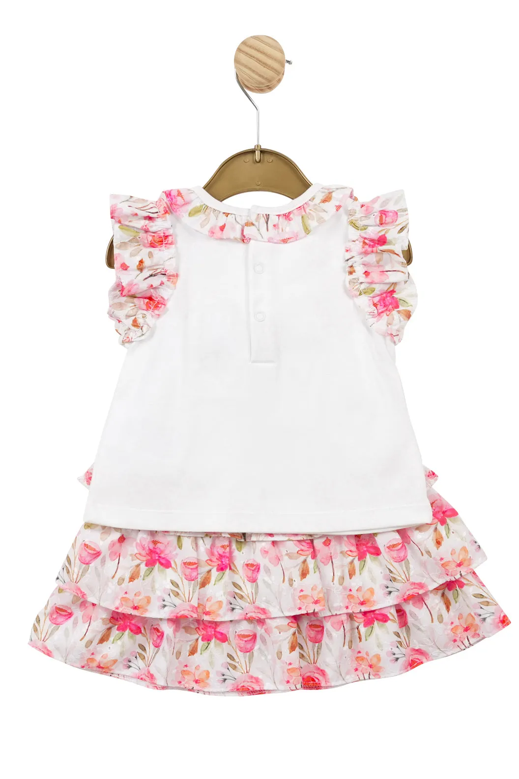 "Josephine" Hot Pink Floral Top & Skirt