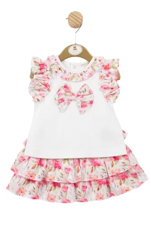 "Josephine" Hot Pink Floral Top & Skirt