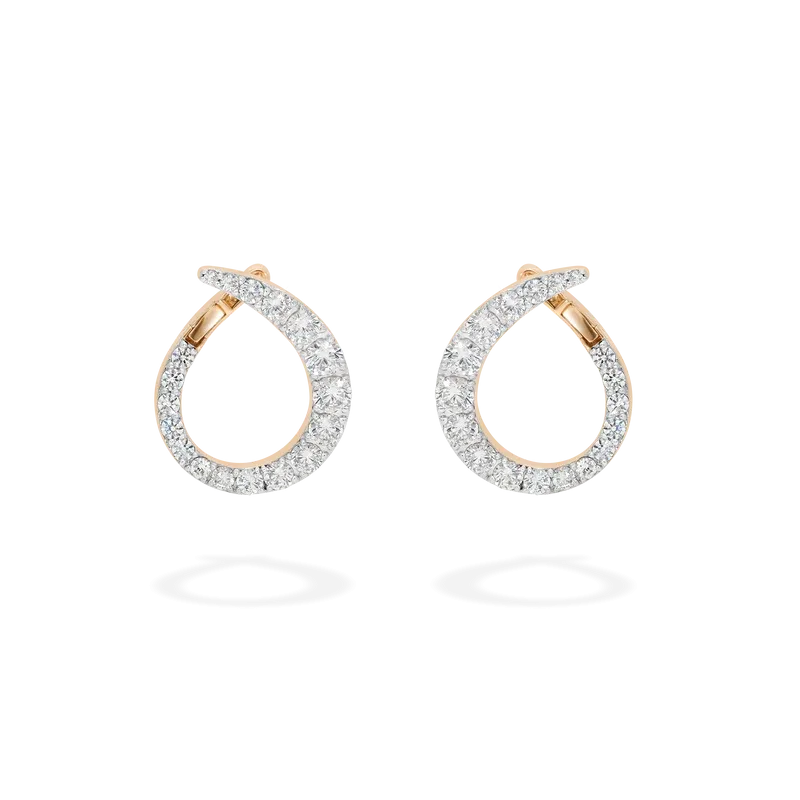 Radiant Hoop Earrings - Full Diamond Version