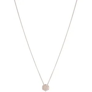 Rebecca Jolie Round Pendant Silver Fine Chain Necklace