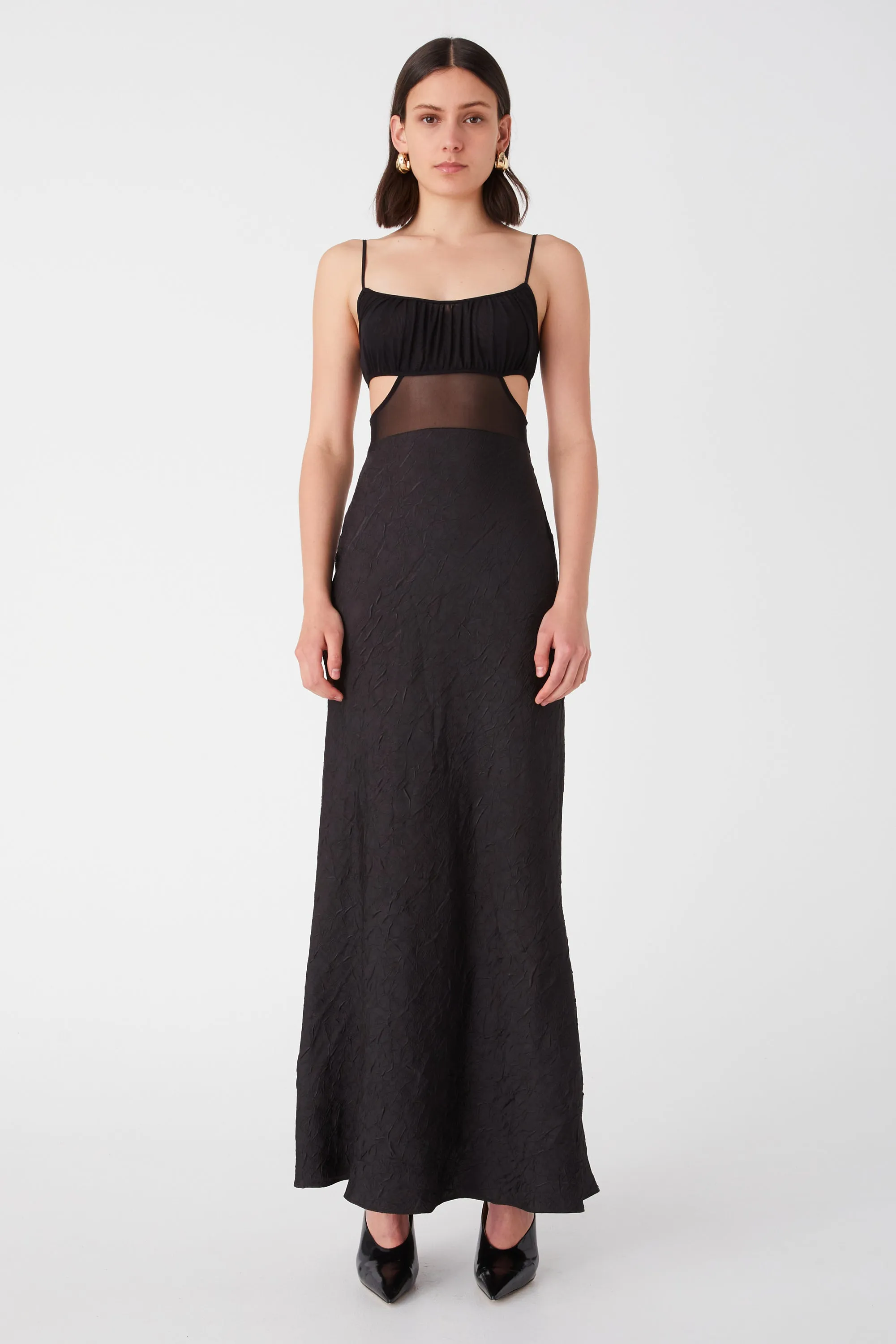 REBECCA SATIN MAXI DRESS