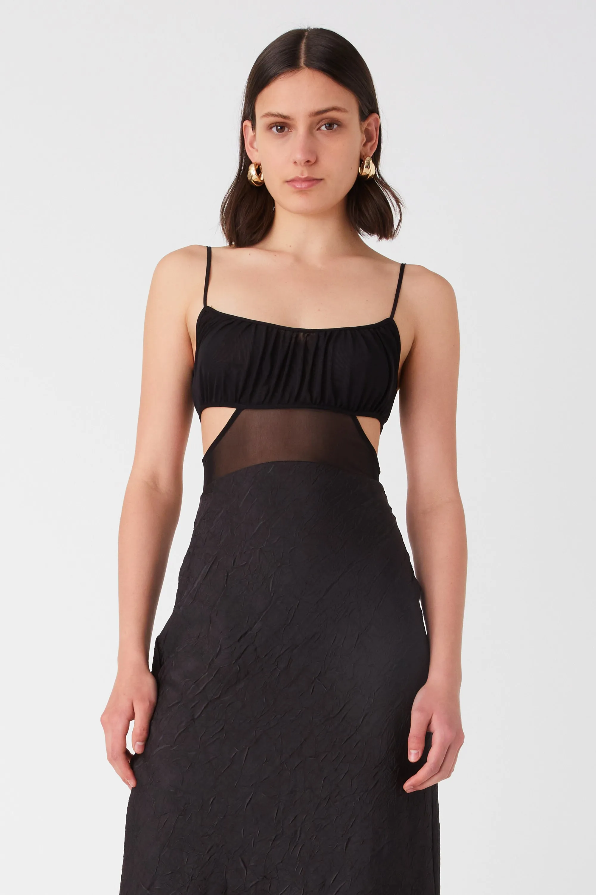 REBECCA SATIN MAXI DRESS