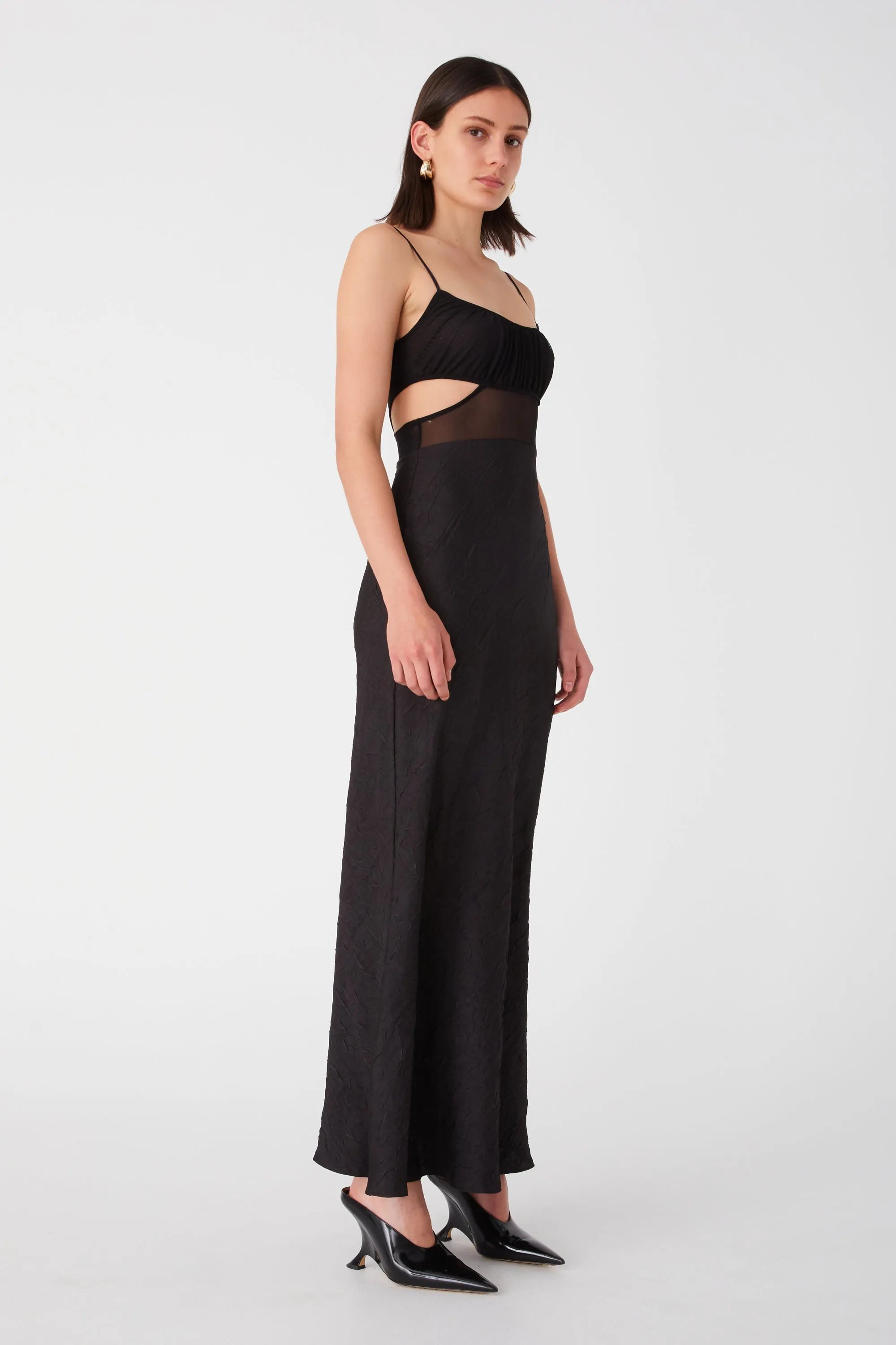 REBECCA SATIN MAXI DRESS