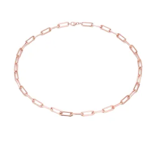 Rectangle Link Chain Choker - 14K Rose Gold Filled
