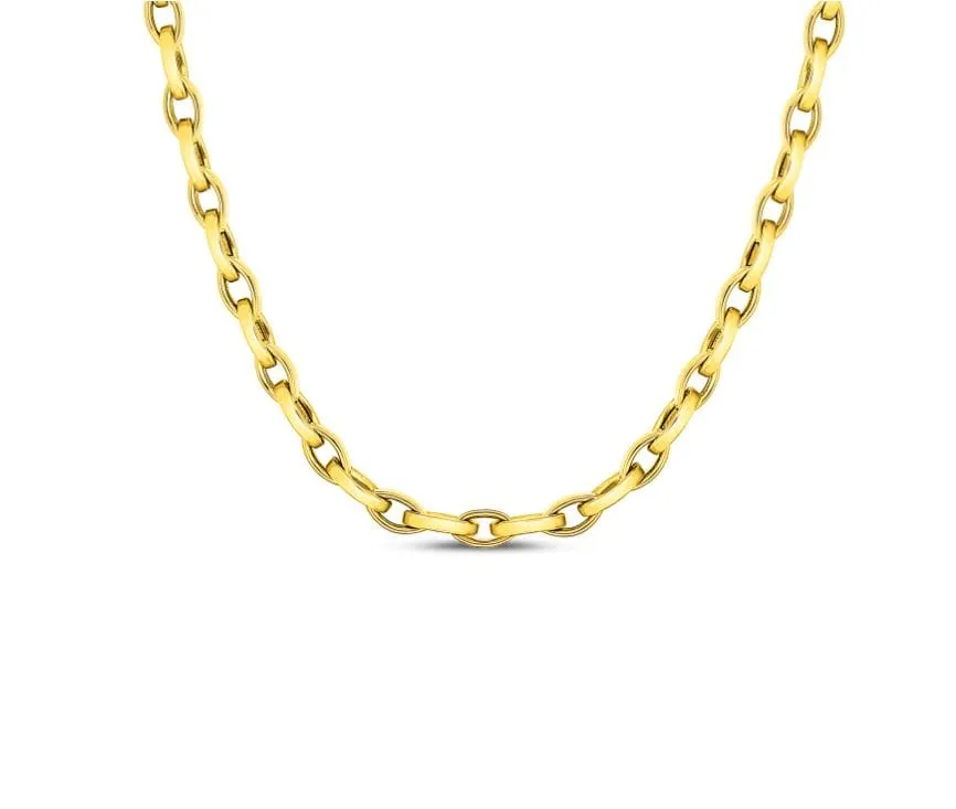 Roberto Coin 18K Yellow Gold 17" Almond Link Chain
